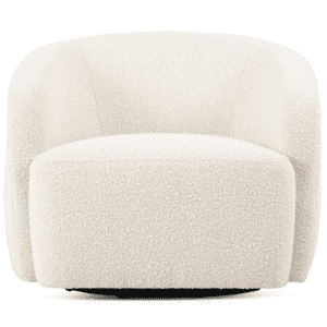 Pale Swivel 1 Seater Boucle