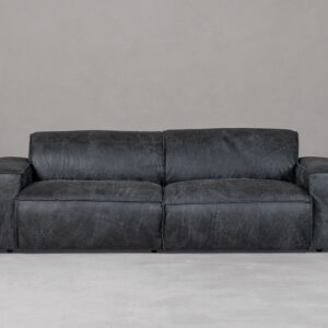 Marconi Sofa | 3 Div | Nat Coal | Rev Stitch